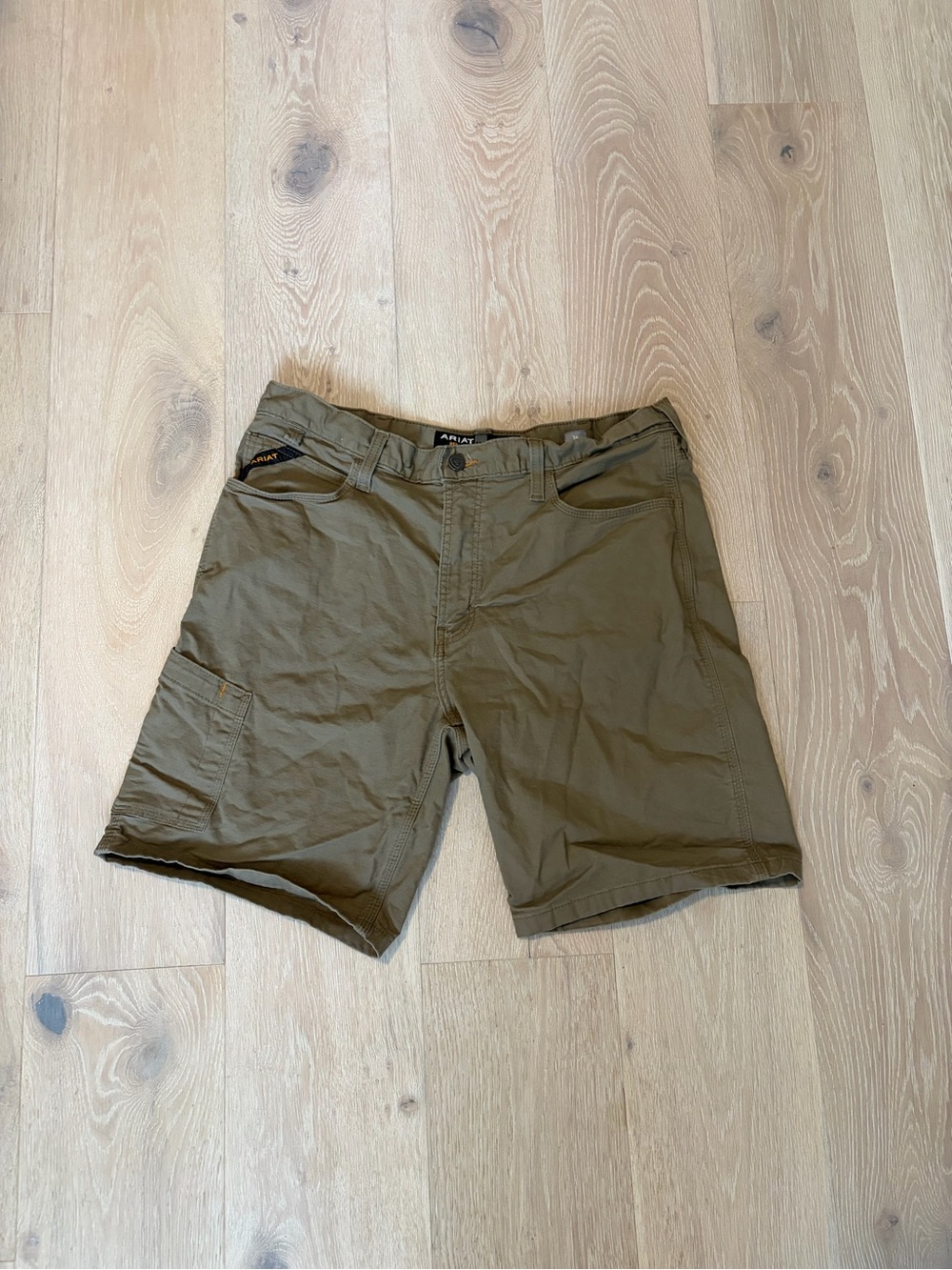 Ariat Men's Olive Cargo Shorts - Durable Work Style